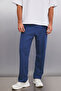Bryce Men's Relaxed Fit Comfortable Cut Elastic Waist Premium Fabric Dark Blue Sweatpants