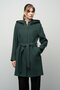Green Judge Collar Removable Hooded Coat 3012 - 5