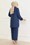 Pocket Detailed Suit Indigo 19229 - 4