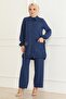 Pocket Detailed Suit Indigo 19229