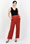 Women Regular Fit Plain Wide Leg Pant, Brown - 3