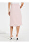 Solid Straight Fit Midi Skirt with Concealed Zip - 4