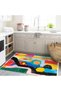 Özge Collection Multicolor Painting Look Woven Base Modern Decorative Carpet Ozge43 - 3