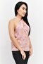 Women Halter Neck Sleeveless Floral Top, Multicolor - 3