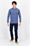 Men Crew Neck Brand Logo Sweaters, Slate Blue - 2