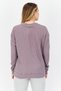 Women Crew Neck Knitted Long Sleeves Sweater, Mauve - 3