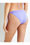 Shiny Brazilian Bikini Bottom with Lacing Detail on the Sides - 4