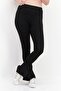 Women Full Length Solid Leggings, Black