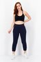 Women Regular Fit Brand Logo Jogger Pants, Navy Blue - 2