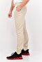 Men Regular Fit Embroidered Logo Jogger Pants, Beige - 3