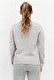 Women Crew Neck Embroidered Logo Knitted Sweater, Heather Grey - 3