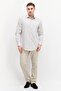 Men Slim Fit Long Sleeve Floral Pattern Dress Shirt, White Combo - 2