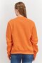 Women Round Neck Animal Print Long Sleeve Sweatshirts, Orange - 3
