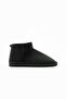 Liana Black Suede Thin Sole Women's Boots with Fur Inside - 2