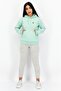 Women Hooded Brand Logo Sweatshirt, Light Green - 2