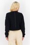 Women Sportswear Fit Long Sleeve Training Crop Sweatshirt, Black - 4