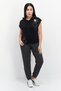 Women Sportswear Fit Brand Logo Training Hoodies, Black - 2