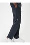 Elastic Waist Trousers Chino Stitching Detailed Pocket Label Printed - 5
