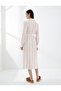 Midi Shirt Dress long Sleeve Belted Viscose - 4