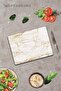 30X40Cm - Variegated Gold Marble - Glass Cutting Board - 2