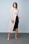 Apolet and Polo Pocket Detailed Double-Breasted Medium Length Coat Bej 3009 - 6