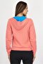 Women Full Zip Hooded Long Sleeve Sweatshirt, Coral - 4