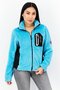 Women High Neck Long Sleeve Textured Sweatshirt, Turquoise