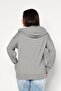 Women Hooded Heather Sweatshirt, Dark Grey - 2