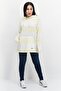 Women Stripe Long Sleeves Hoodies, Yellow - 2