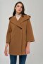 Hooded Tie Waist Coat TABA 3359 - 2