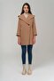 Hooded Tie Waist Coat KAMEL 3359 - 4