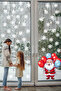 Christmas Sticker Balloons Santa Claus and 100 Pcs Snowflake - 3