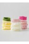 6-Piece Women's Rubber Color Detailed Luxury Socks Cotton - 4
