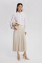 Pleated Satin Skirt