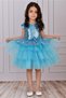 Blue Girl's Tulle Evening Dress Party and Birthday Dress - 2