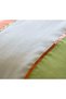 3-Color Throw Pillow Cover Set of 2 (Green Orange White) - 4