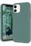 جراب iPhone 11 Launch Case مع غطاء سيليكون ناعم قابل للإزالة من الداخل مخملي باللون الأخضر الكاكي