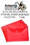 A3 Snap File Red 5 Pieces A-3 Snap Envelope File Transparent 47X33.5 cm Large Size Snap D