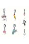 Pencil Shaped Silver Charm - 2