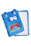 Plush Notebook Cute Monster 1 Piece Plush Animal Figured Keepsake Daily Line Book Blue Furry Hed - 3