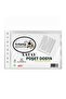 A3 Pocket File Horizontal 20-Piece Transparent Foil File 1 Pack Office School Desk Side Perforated Pocket File