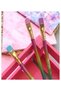 Pencil with Eraser Head, 3 Pieces of Glitter and Gold Makeup Brush, Pencil with Soft Colors - 2