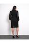 Women's Plus Size Double-Breasted Collar Stone Detailed Jacket Front Piece Chiffon Sleeve Flexible Midi Evening Dress 24700 - 8