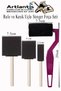 4Pcs Sponge Brush Set with Roller and Cut Tip 1 Pack Acrylic Paint Oil Paint Gouache Paint Watercolor Sanats