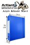29X36X15Cm Blue Archive and Project Box - 1 Piece, Plastic with Rubber, for Office School