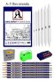 Sketchbook A5 50 Sheets Pencil Drawing Set Shading Pen Dough Eraser Faber Castell Derec