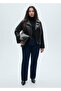 Leather look biker jacket - 8