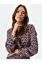 Double Breasted Mini Dress Long Sleeve V Neck - 2
