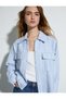 Tweed Jacket with Flap Pockets Buttoned Cuff Collar - 2