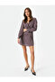 Double Breasted Mini Dress Long Sleeve V Neck